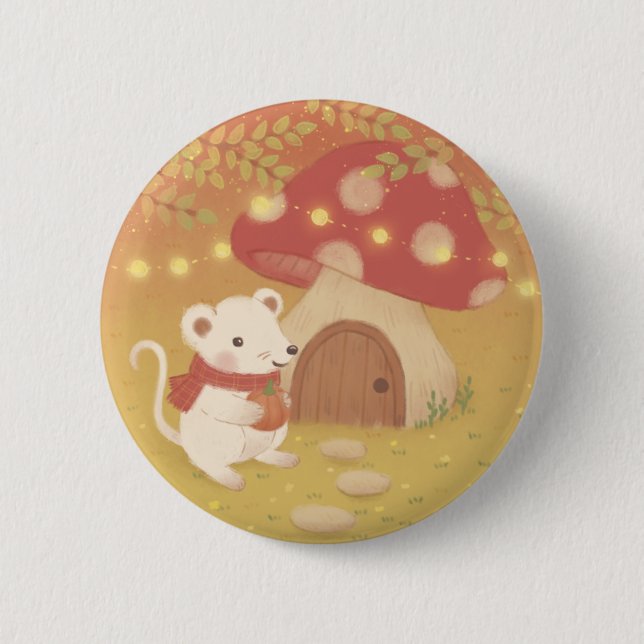 Gute Herbsttage mit Maus Button (Vorderseite)