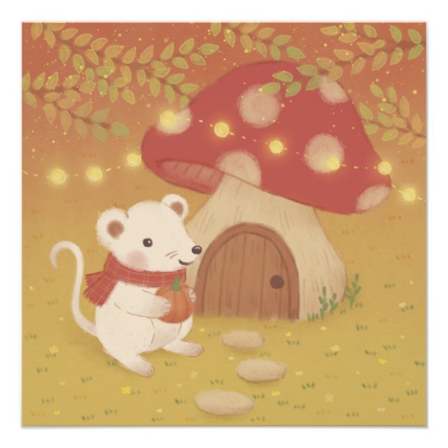 Gute Herbsttage mit Maus Poster (Vorderseite)