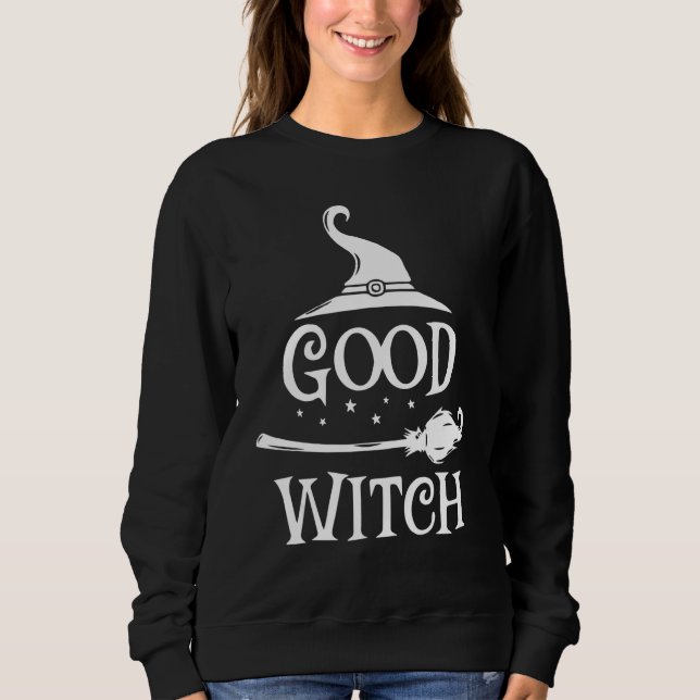 Gute Hexe Halloween Sweatshirt (Vorderseite)
