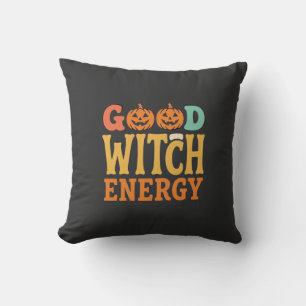 Gute Hexen Energie Halloween Kürbis Design_1 Kissen