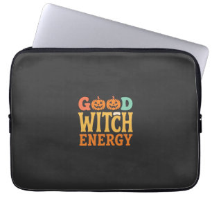 Gute Hexen Energie Halloween Kürbis Design_1 Laptopschutzhülle