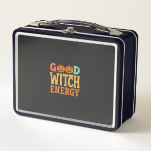Gute Hexen Energie Halloween Kürbis Design_1 Metall Brotdose