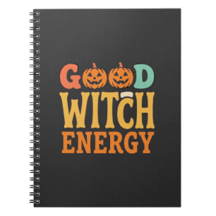 Gute Hexen Energie Halloween Kürbis Design_1 Notizblock