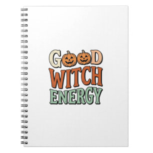 Gute Hexen Energie Vintage Halloween Vektor Design Notizblock