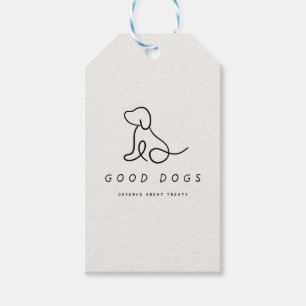 Gute Hunde verdienen großartige Belohnungen   Tüte Geschenkanhänger