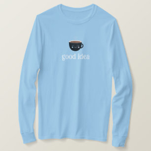 Gute Idee Hübscher Kaffeetassen Blau Sweatshirt T-Shirt