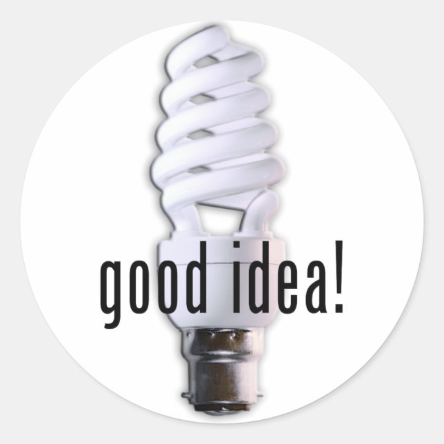 Gute Idee Runder Aufkleber (Vorderseite)