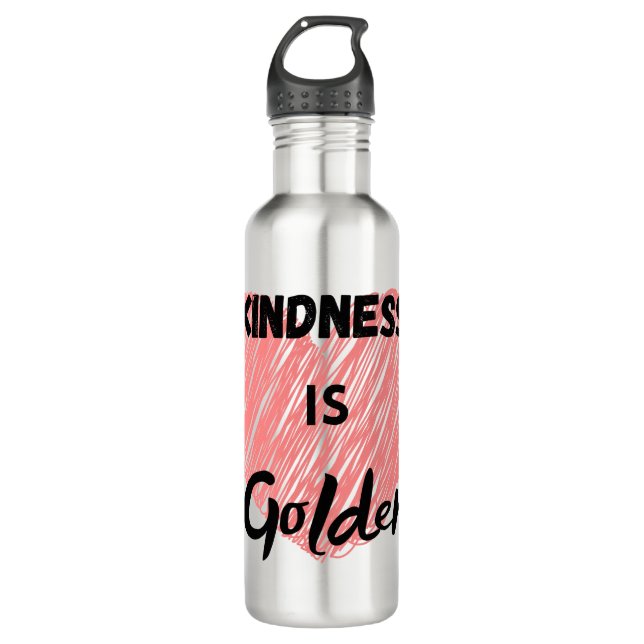 Güte ist der goldene thermische Wäscher Edelstahlflasche (Vorderseite)