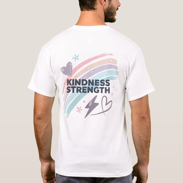 Güte ist Kraft Positives Zitat Minimalistischer Ty T-Shirt (Rückseite)