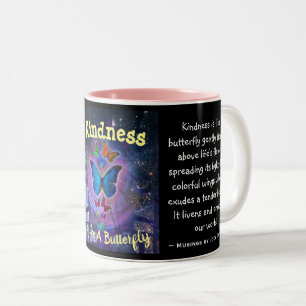 Güte ist wie eine Schmetterlingskaffee-Tasse Zweifarbige Tasse
