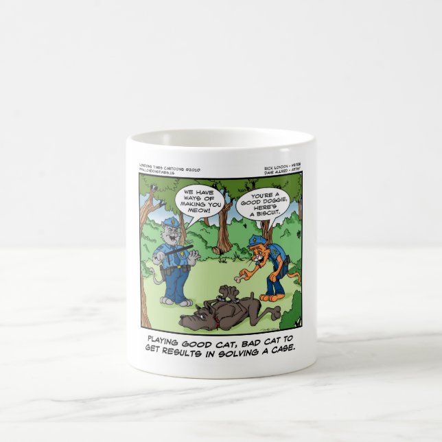 Gute Katze Bad Cat U Meow lustige Geschenke & T-Sh Kaffeetasse (Mittel)