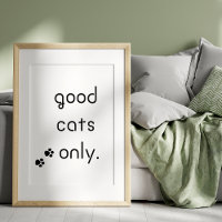 Gute Katzen nur mit schwarzem Text