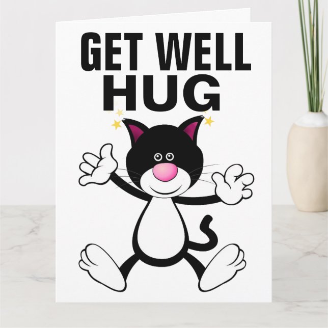 GUTE KITTY CAT HUG GREETING CARDS KARTE (Vorderseite)