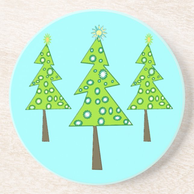 Gute kleine Bäume Sandstein Untersetzer (Vorne)