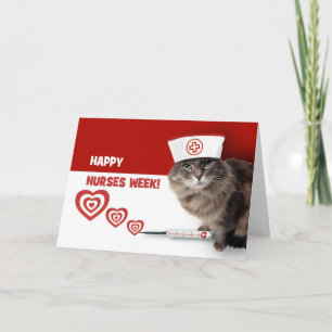 Gute Krankenwoche. Funny Kitty Dankeskarte