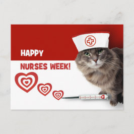 Gute Krankenwoche. Funny Kitty Postkarte