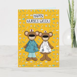 Gute Krankenwoche. Niedliche Teddy Bears Karte