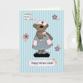 Gute Krankenwoche. Niedlicher Teddy Bär Karte