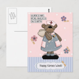 Gute Krankenwoche. Niedlicher Teddy Bär Postkarte