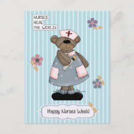 Gute Krankenwoche. Niedlicher Teddy Bär Postkarte