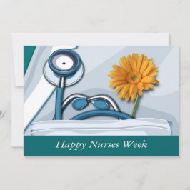 Gute Krankenwoche. Stethoscope und Daisy Karte