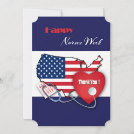 Gute Krankenwoche. USA Patriotic Card Dankeskarte