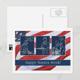 Gute Krankenwoche. USA Patriotic Postkarte