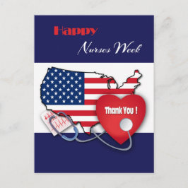 Gute Krankenwoche. USA Patriotic Postkarte