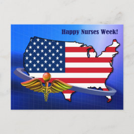 Gute Krankenwoche. USA Patriotic Postkarte