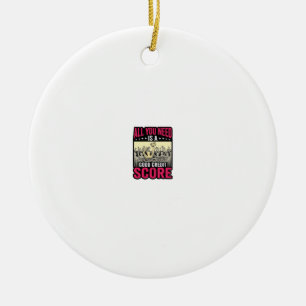 Gute Kreditwürdigkeit Vintage Lustiges Finanz T-Sh Keramik Ornament