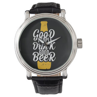 gute Leute trinken gutes Bier Armbanduhr