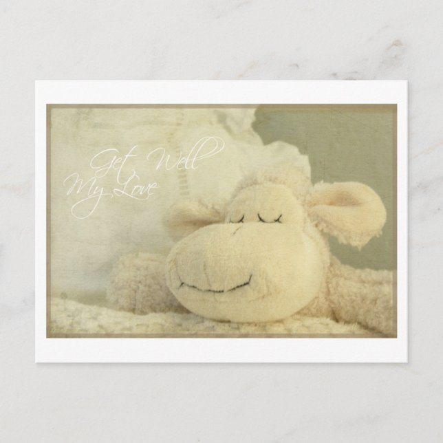 Gute Liebe bei Schafen - Grußkarte Postkarte (Vorderseite)