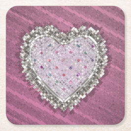 Gute Liebe Rechteckiger Pappuntersetzer