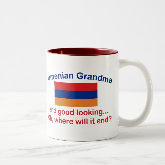 Gute Lkg Armenian-Großmutter Zweifarbige Tasse (Rechts)
