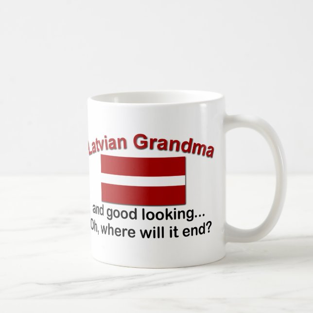 Gute Lkg Latvian-Großmutter Kaffeetasse (Rechts)
