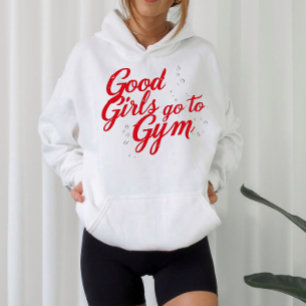 Gute Mädchen gehen ins Fitnessstudio Motivation  Hoodie