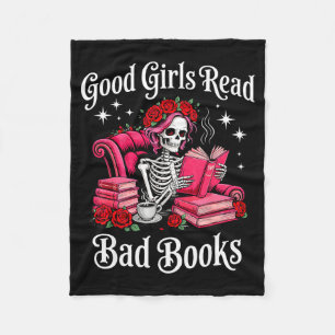 Gute Mädchen lesen schlechte Bücher lustiger Leser Fleecedecke