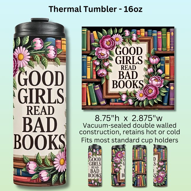 Gute Mädchen lesen schlechte Bücher  Thermosbecher (Von Creator hochgeladen)