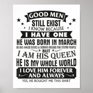 Gute Männer gibt es immer noch, ich weiß, ich habe Poster