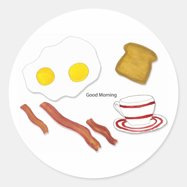 Gute Morgenaufkleber Runder Aufkleber (Vorderseite)