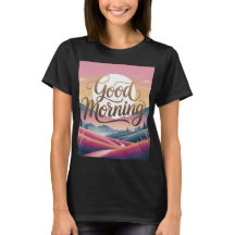 Gute Morgenkalligraphie Landschaft Schwarze Frauen