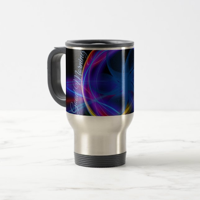 gute Morgenkunst Reisebecher (Vorderseite Links)