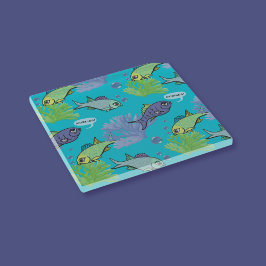 Gute Morgenröte beim Schwimmen von Fischkorallenri Glasuntersetzer