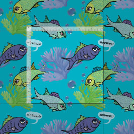 Gute Morgenröte beim Schwimmen von Fischkorallenri Stoff