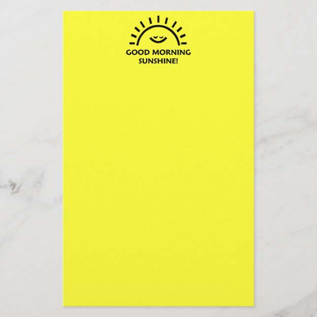 Gute Morgensonne Briefpapier (Vorderseite)