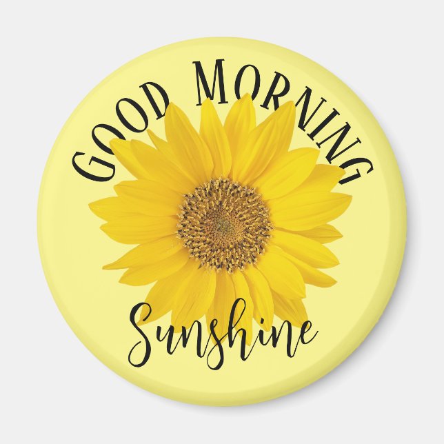 Gute Morgensonne Gelbe Sonnenblume Magnet (Vorne)