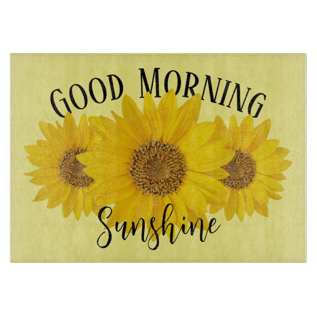 Gute Morgensonne Gelbe Sonnenblume Schneidebrett (Vorderseite)
