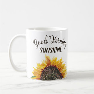Gute Morgensonne Hübsche Sonnenblume Kaffeetasse