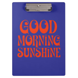 Gute Morgensonne Retrodekor drucken Klemmbrett