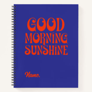 Gute Morgensonne Retrodekor drucken Notizbuch